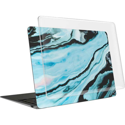 Aqua Blue Marble Ink MacBook Air 15in (2023-2025) Case plus Skin